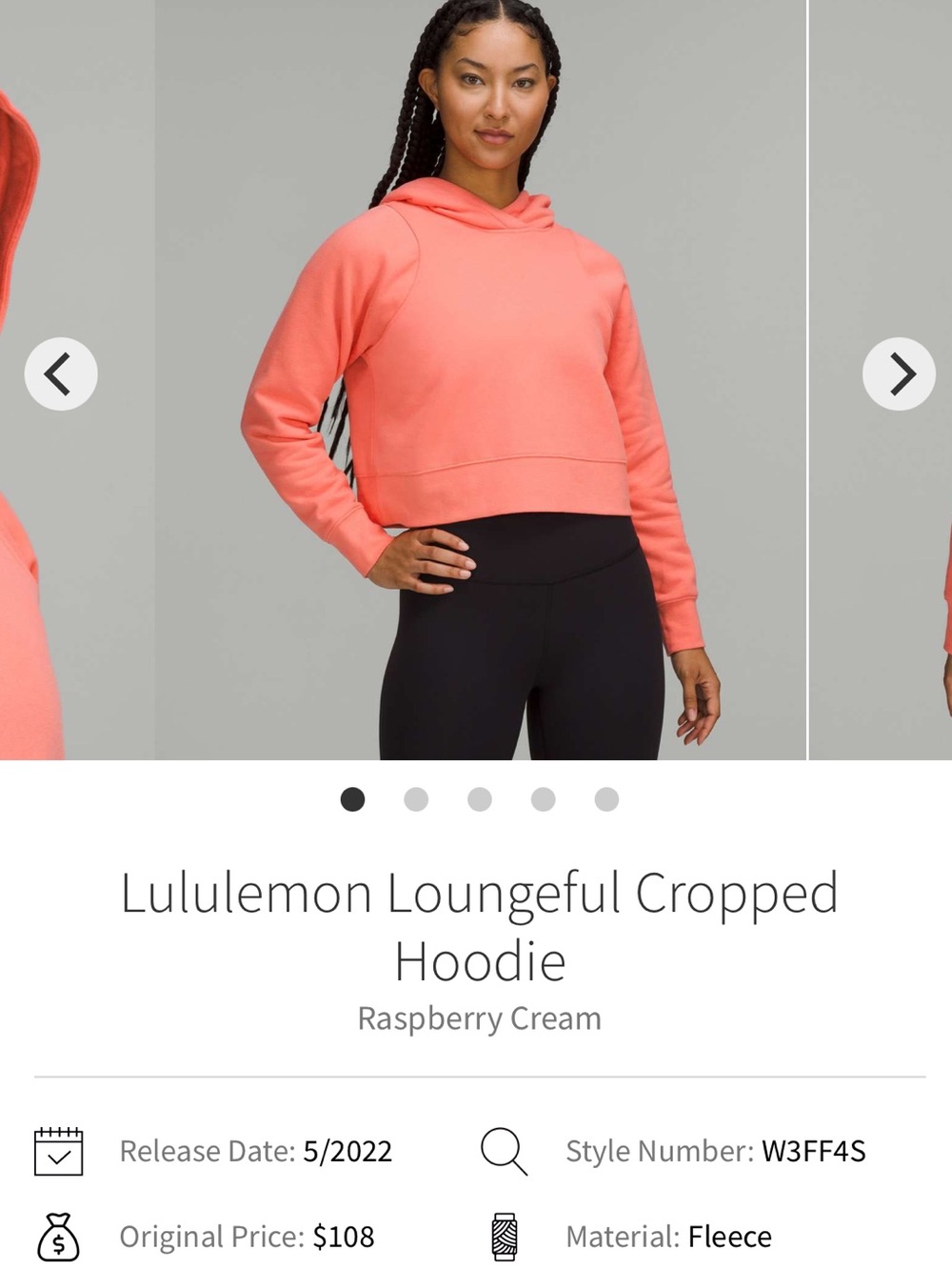 NWOT Lululemon Loungeful Hoodie Raspberry Cream by C Sz 10